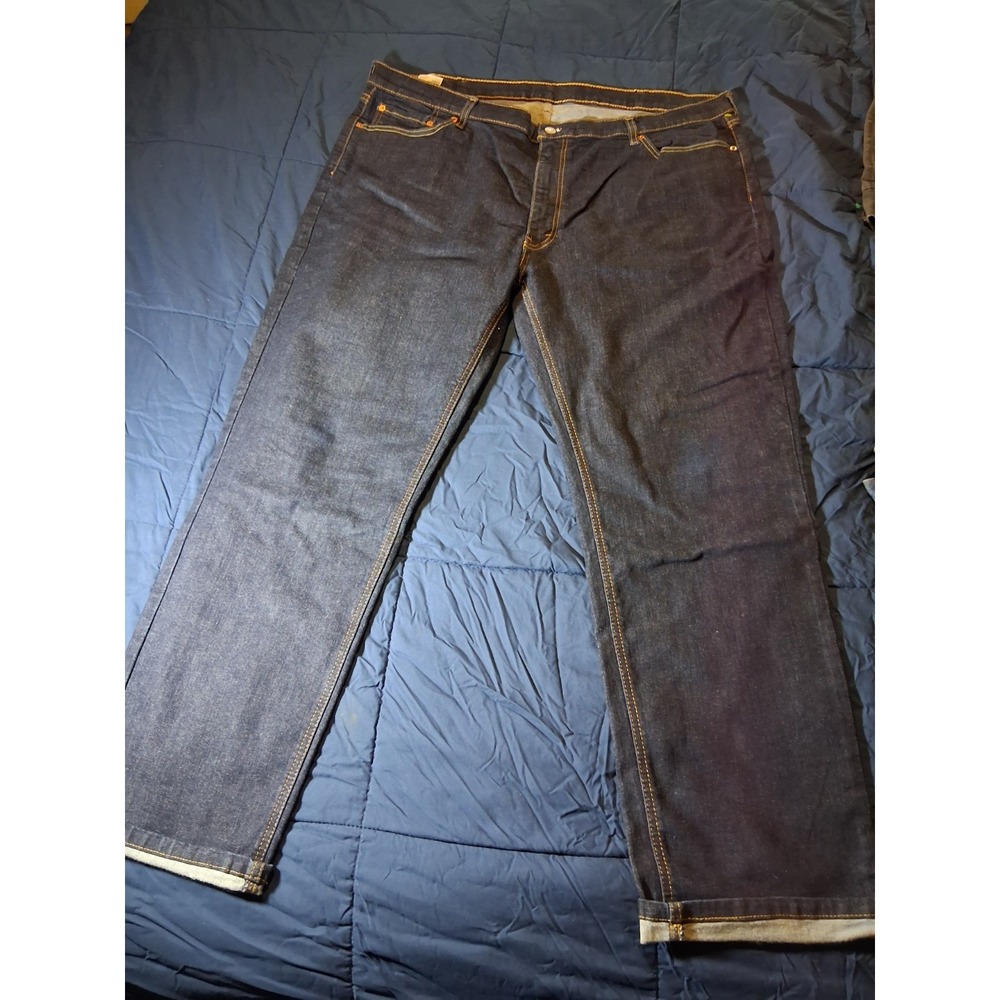 Levi's 541 Jeans Mens 44x32 Blue Straight Leg Athletic Fit Denim Pants Dark Wash